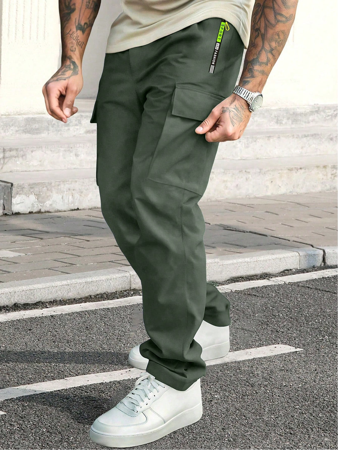 Pantaloni SHEIN, kaki