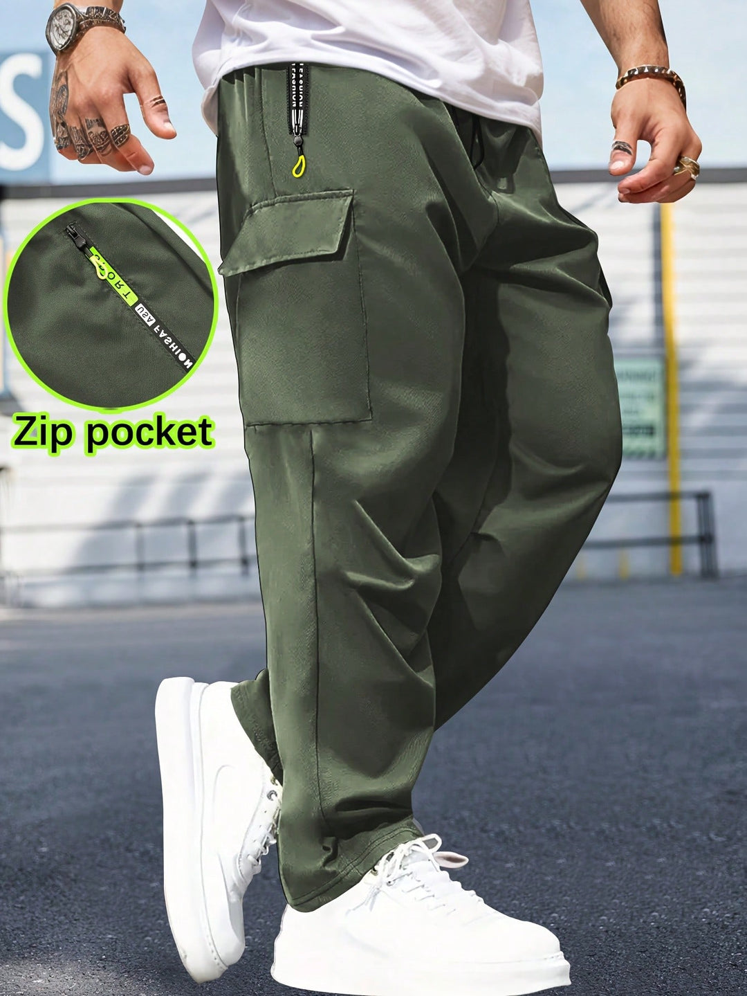 Pantaloni SHEIN, kaki