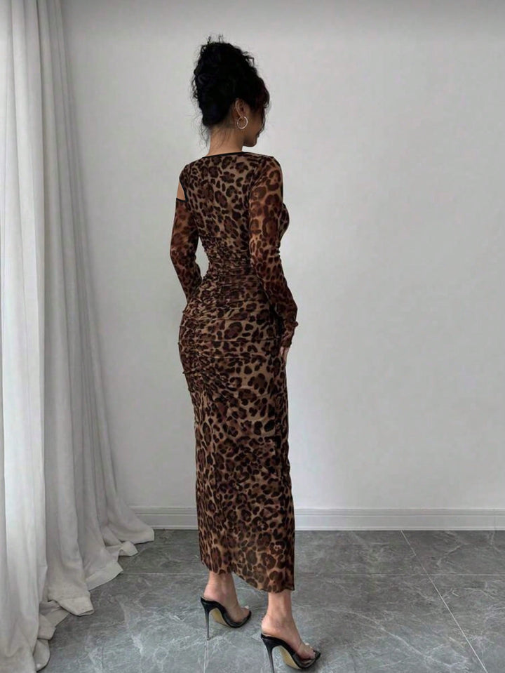 SHEIN maxi ruha, barna