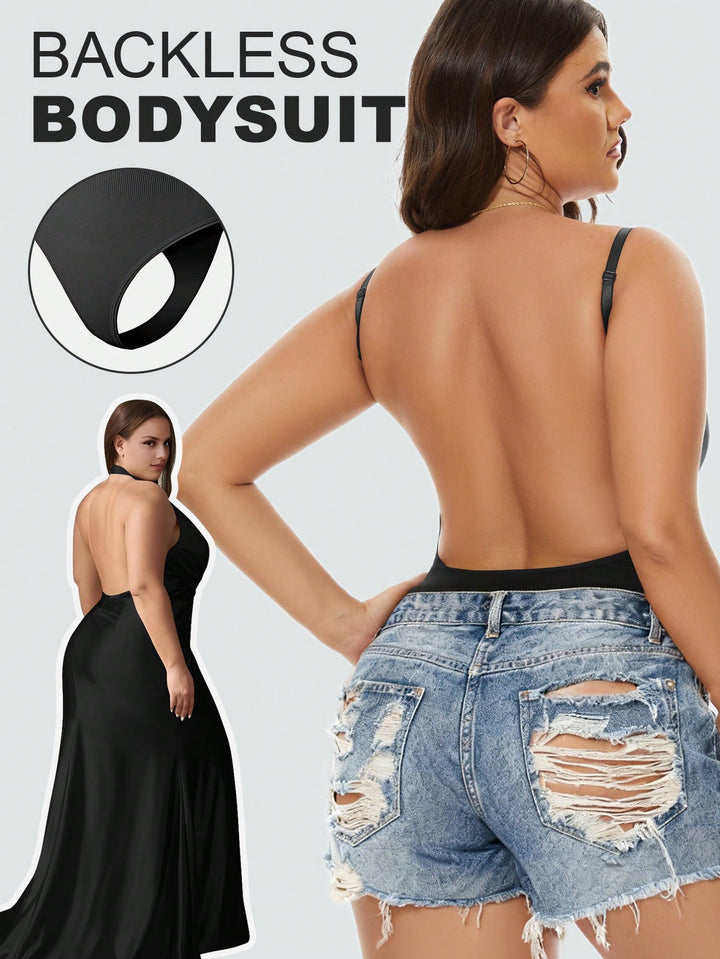 SHEIN alakformáló body, fekete