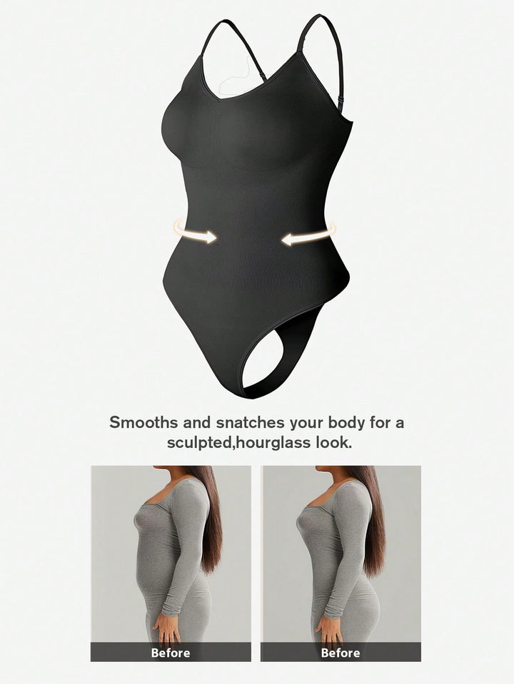 SHEIN alakformáló body, fekete