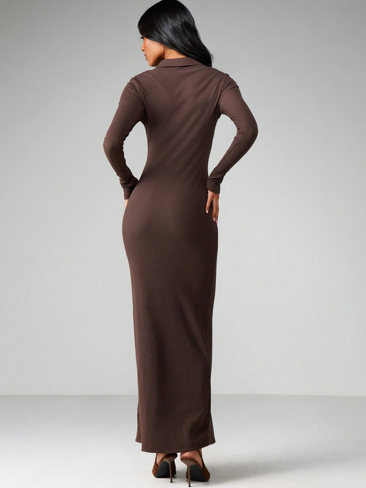 Rochie maxi SHEIN, maro