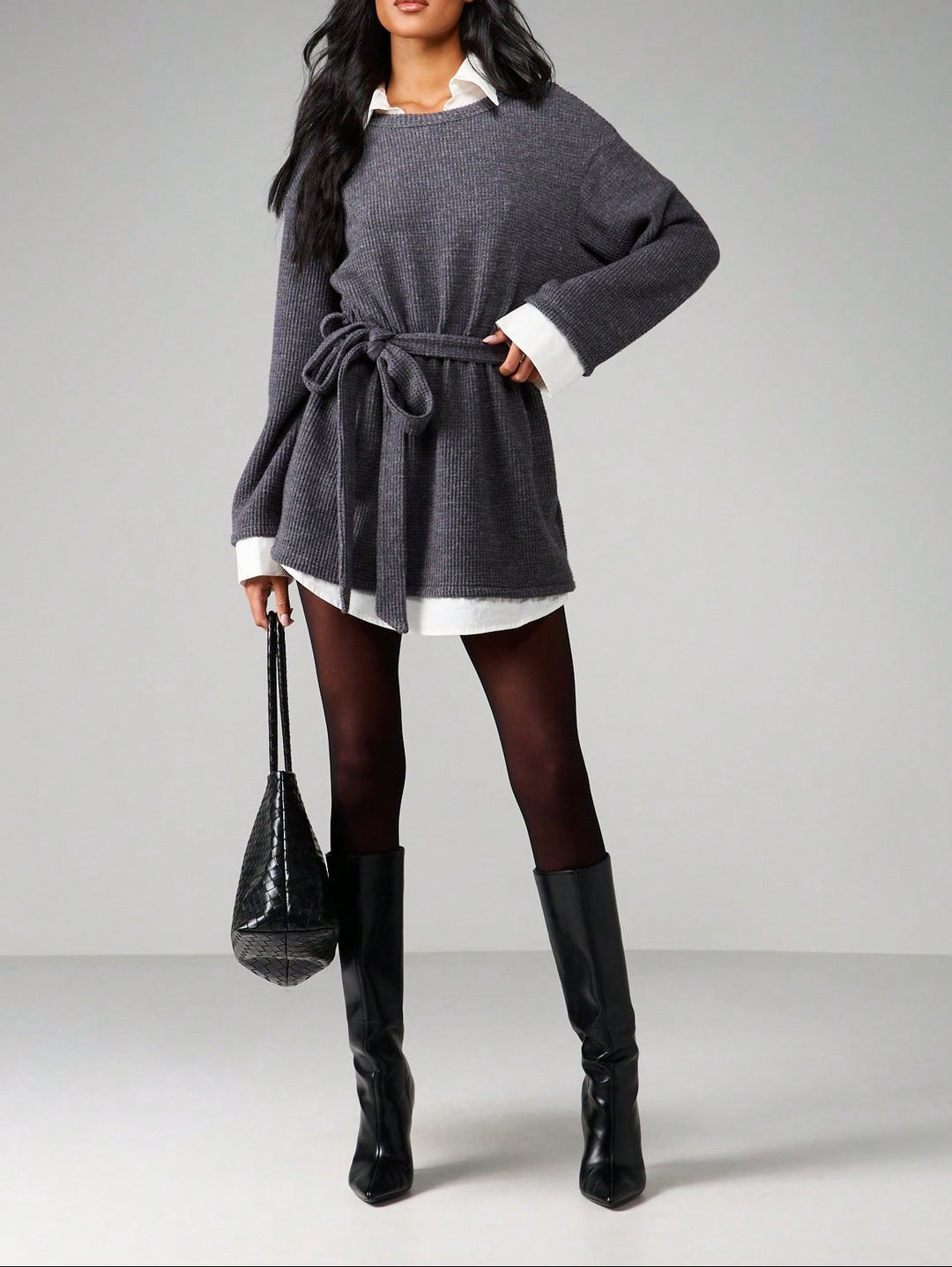 SHEIN szürke mini ruha