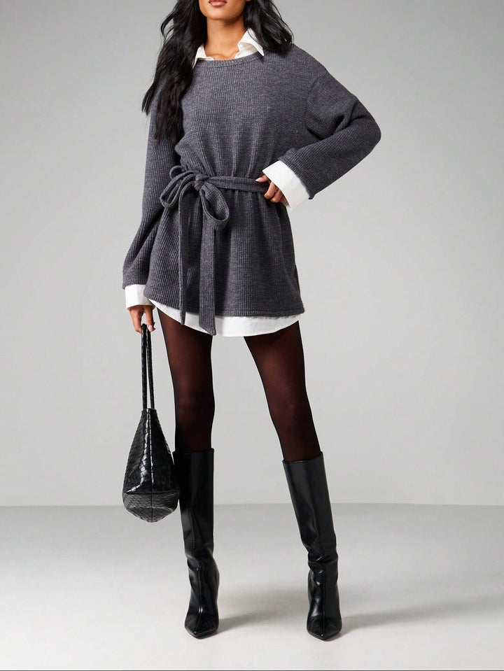 SHEIN szürke mini ruha