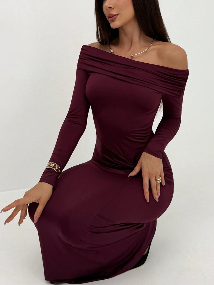 Rochie maxi SHEIN, vișiniu