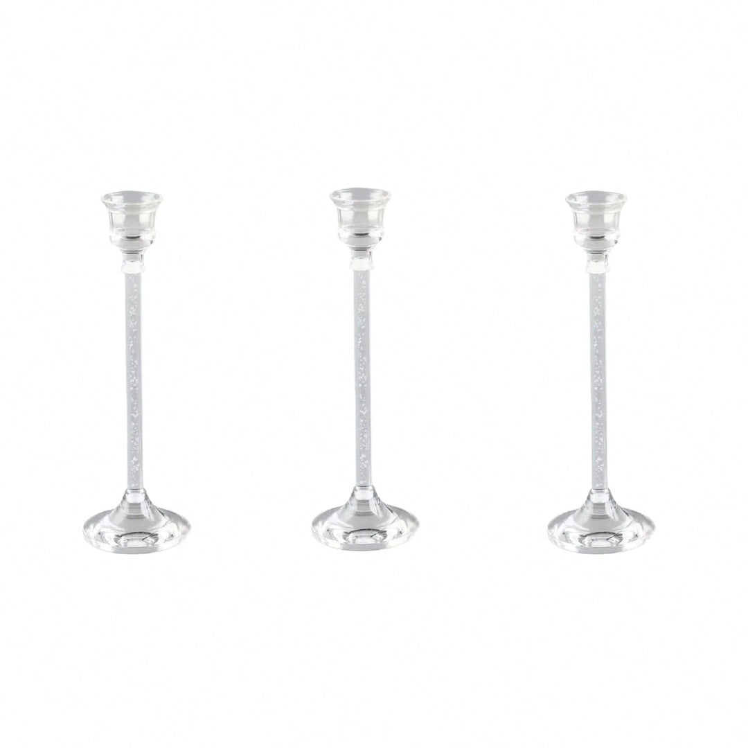 Set suport lumânare SHEIN, transparent