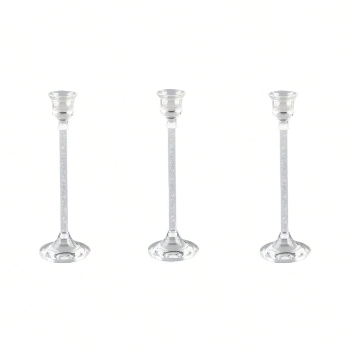 Set suport lumânare SHEIN, transparent