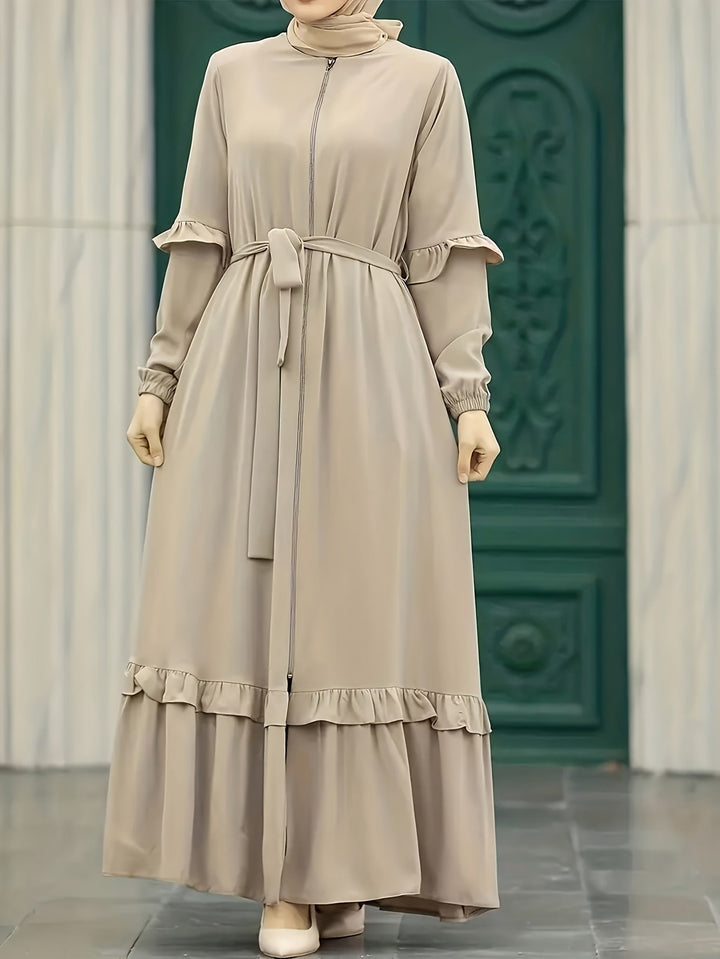 Set caftan și jalabiya SHEIN, kaki