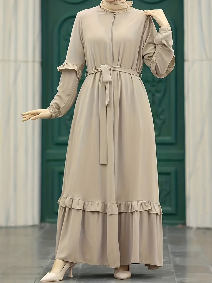 Set caftan și jalabiya SHEIN, kaki