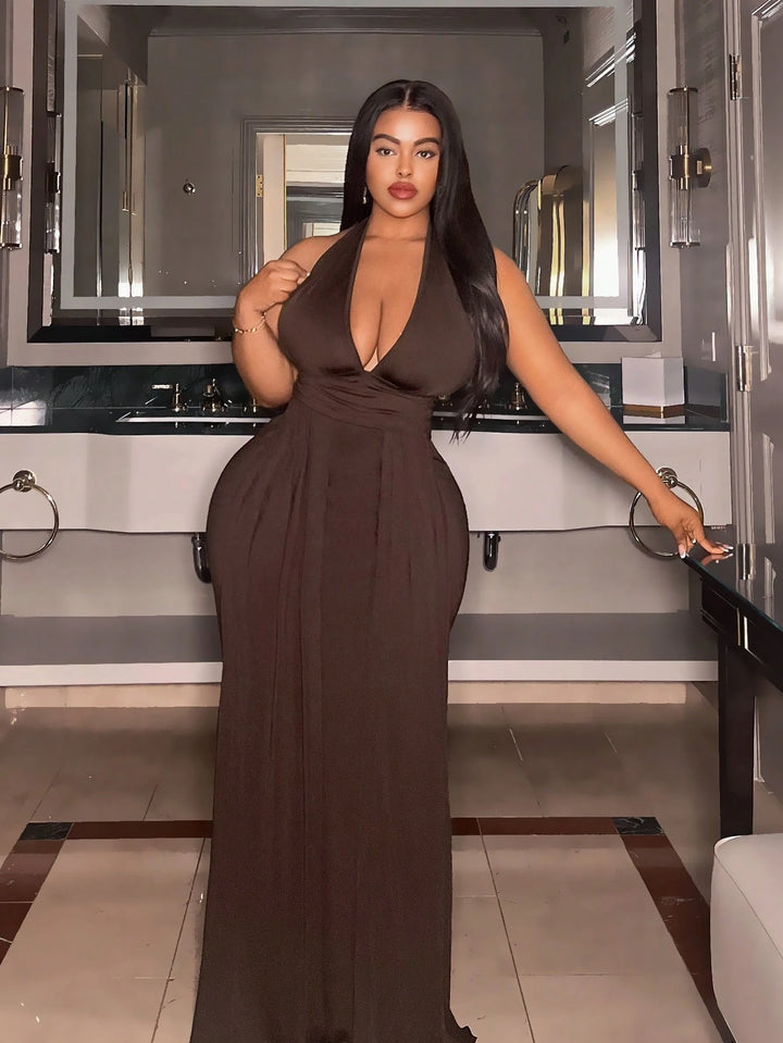 Rochie maxi SHEIN, maro