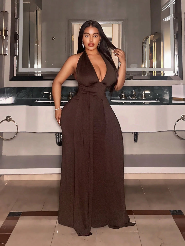 Rochie maxi SHEIN, maro
