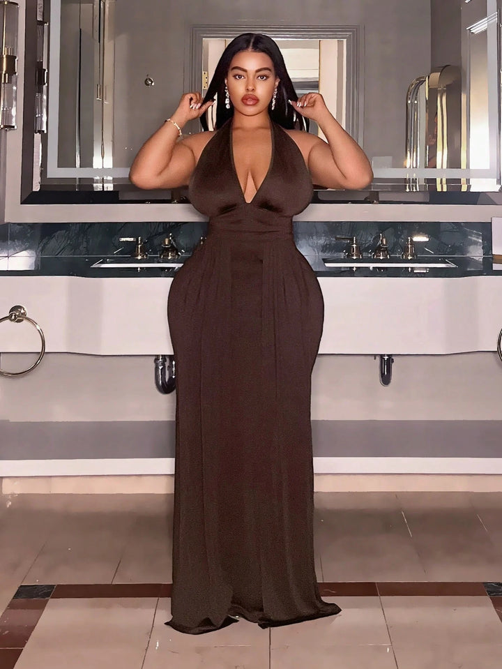 Rochie maxi SHEIN, maro