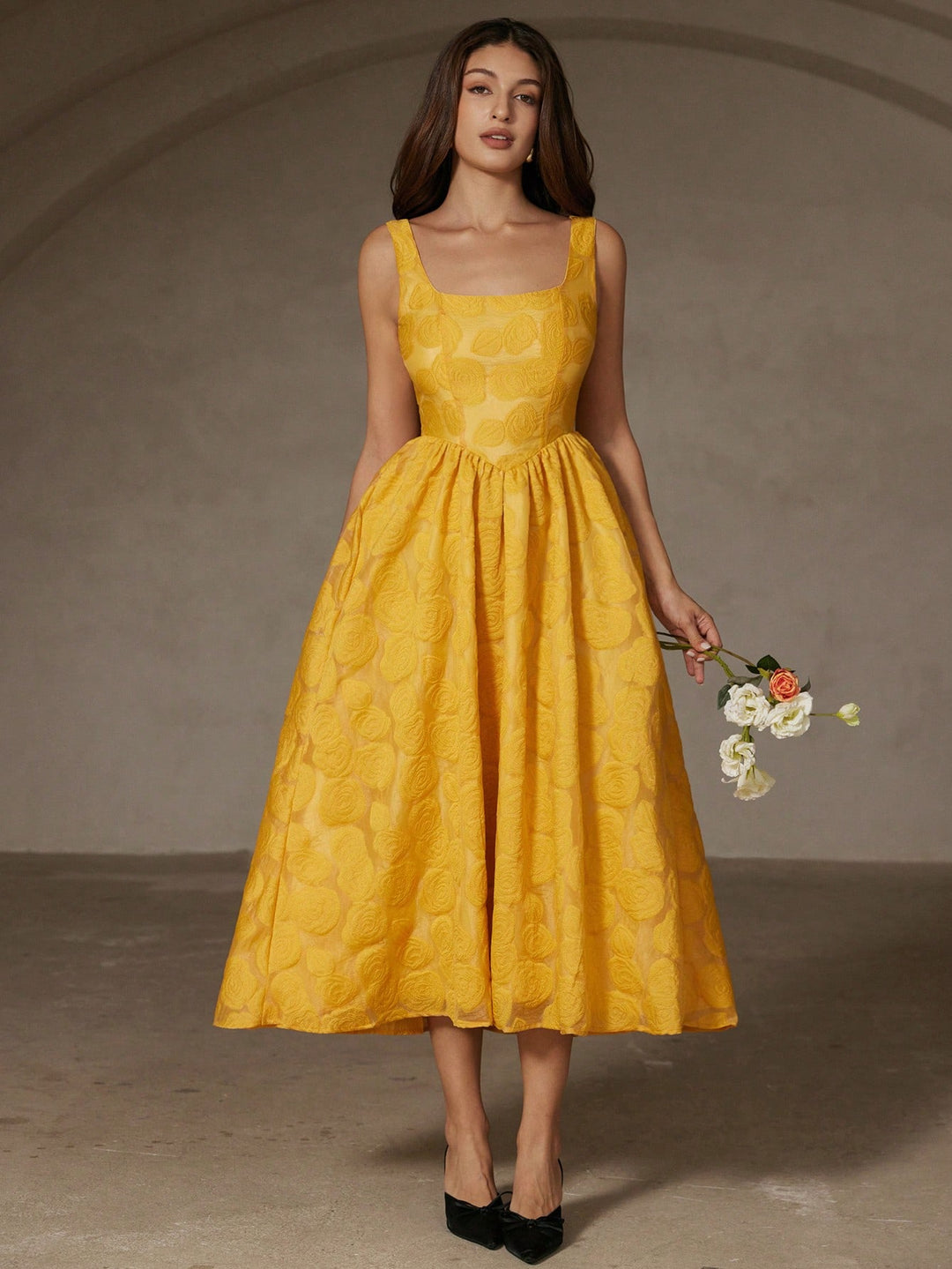 Rochie maxi SHEIN, galben