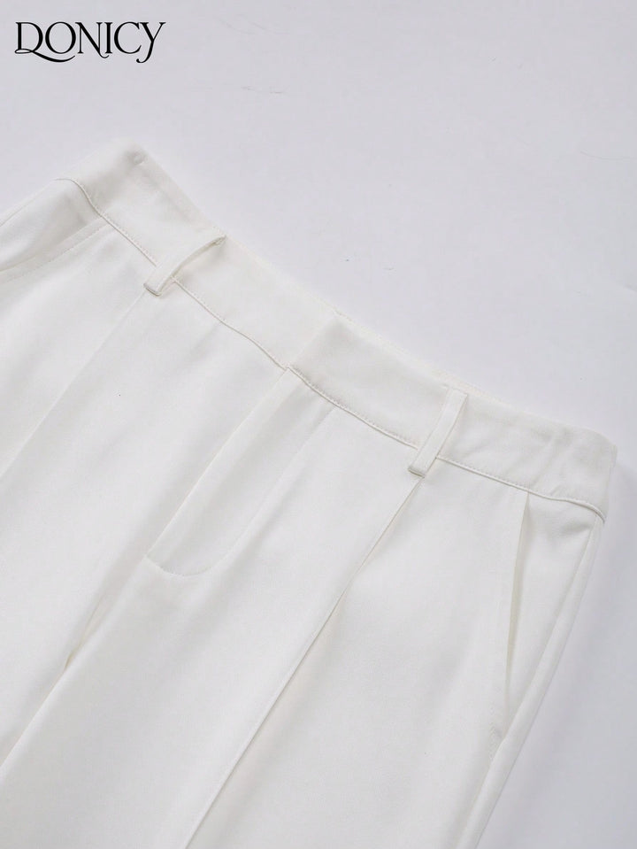 Pantaloni SHEIN, alb