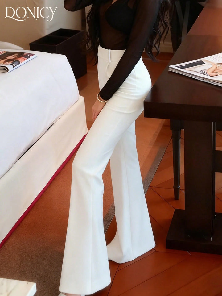 Pantaloni SHEIN, alb