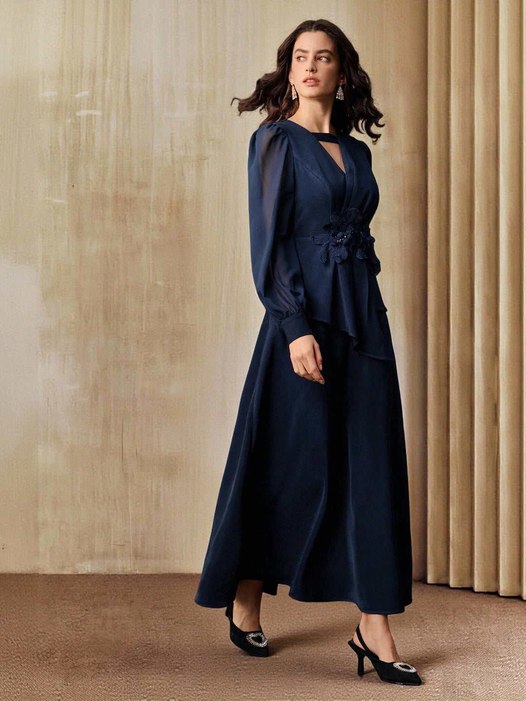 SHEIN maxi ruha, kék