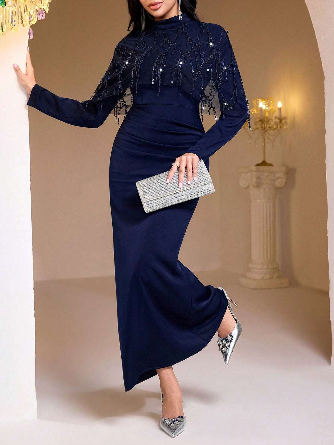 Rochie maxi SHEIN, albastru