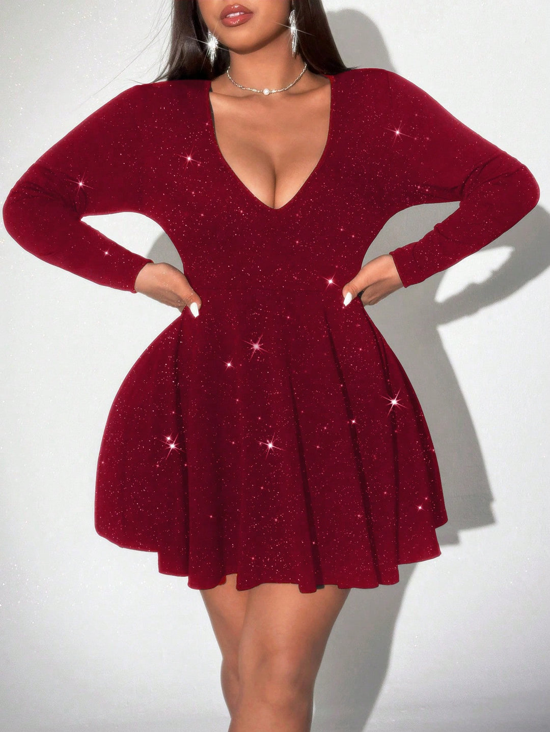 Rochie SHEIN, vișiniu