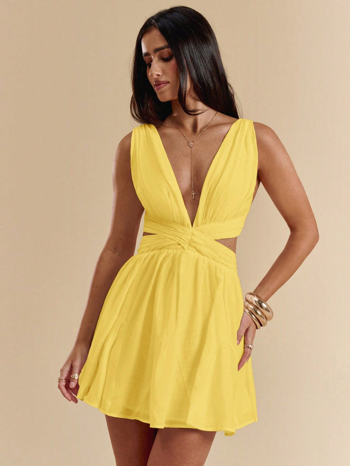 Rochie mini SHEIN, galben
