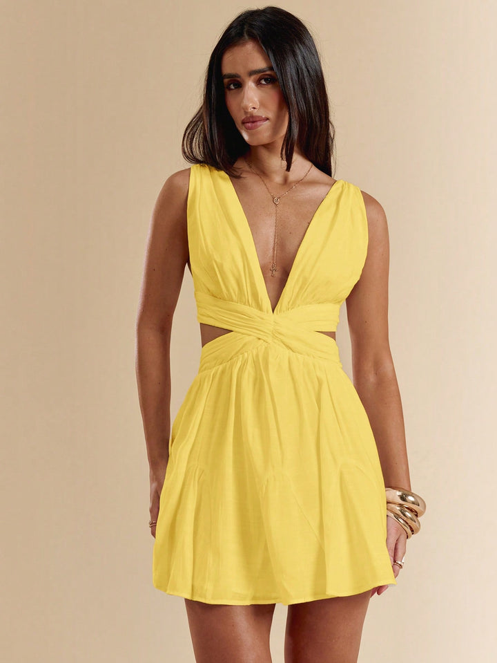 Rochie mini SHEIN, galben