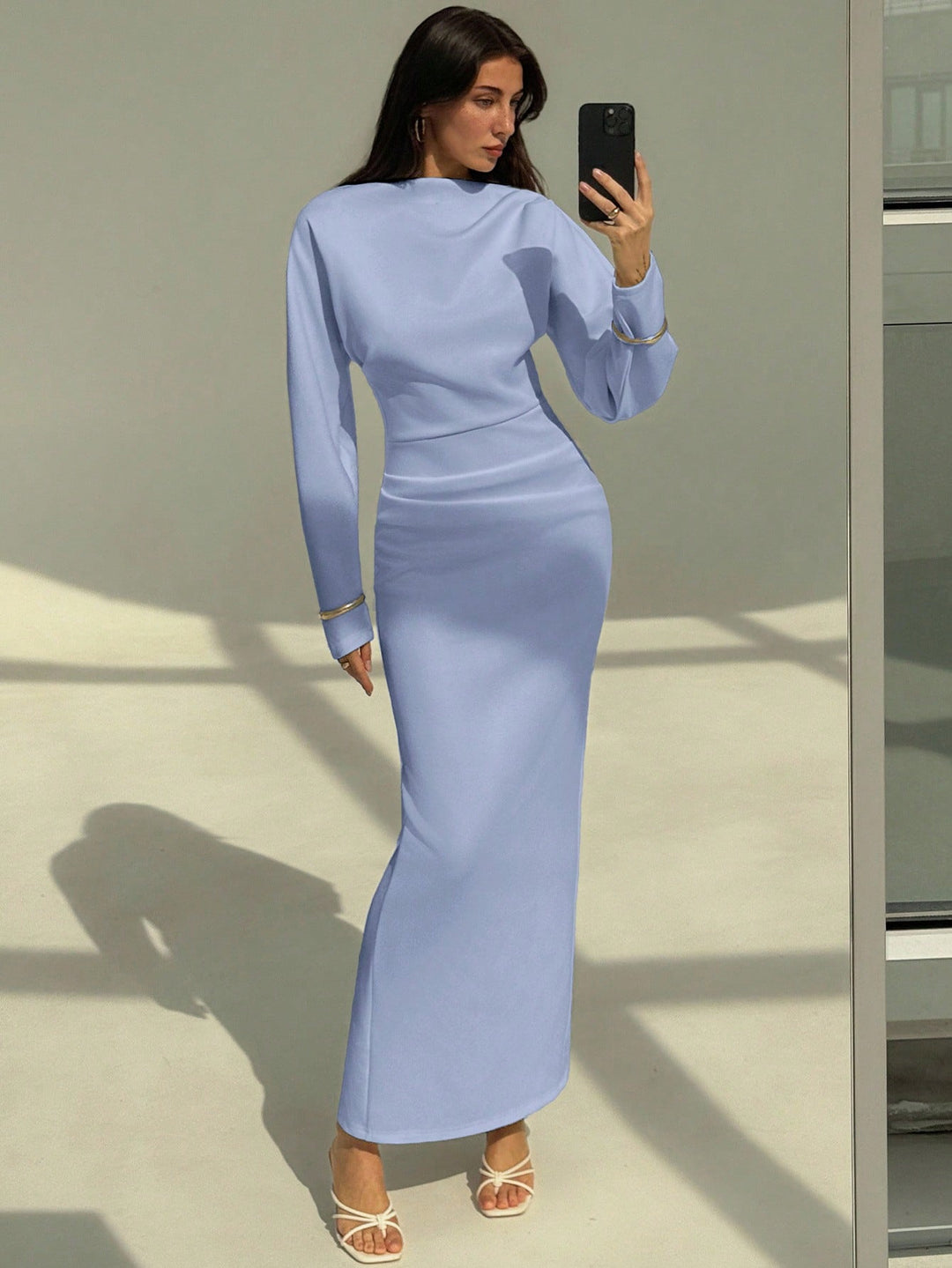 SHEIN maxi ruha, kék