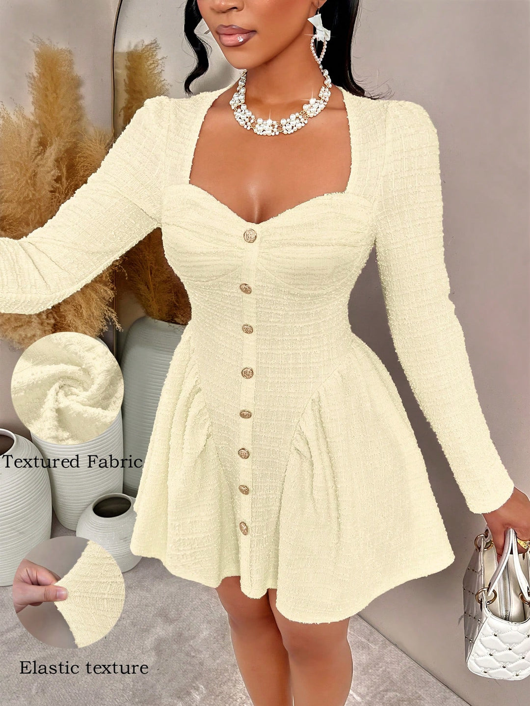 Rochie scurtă SHEIN, bej