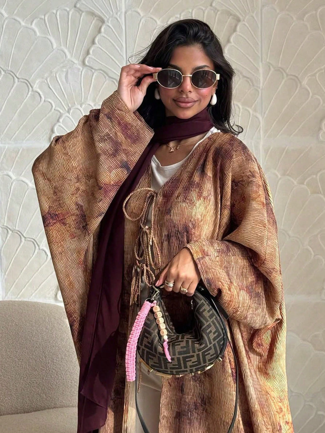 Set caftan și jalabiya SHEIN, galben