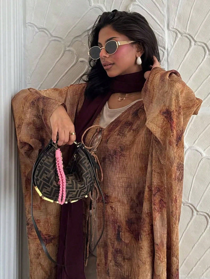 Set caftan și jalabiya SHEIN, galben