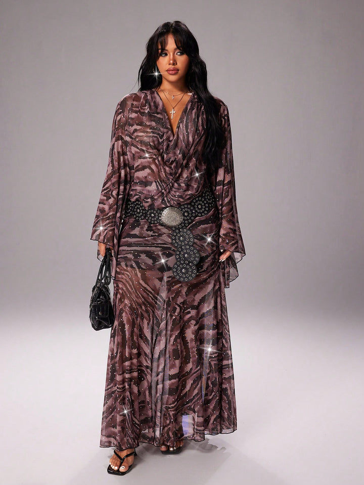 Rochie maxi SHEIN, maro
