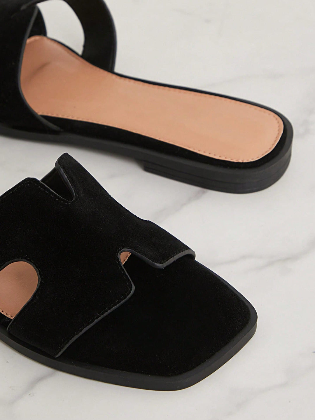 SHEIN szandál, fekete
