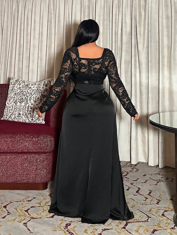 SHEIN maxi ruha, fekete