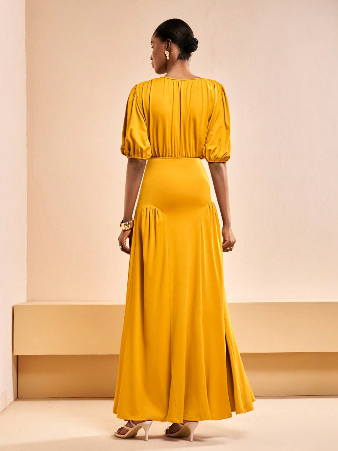 Rochie maxi SHEIN, galben