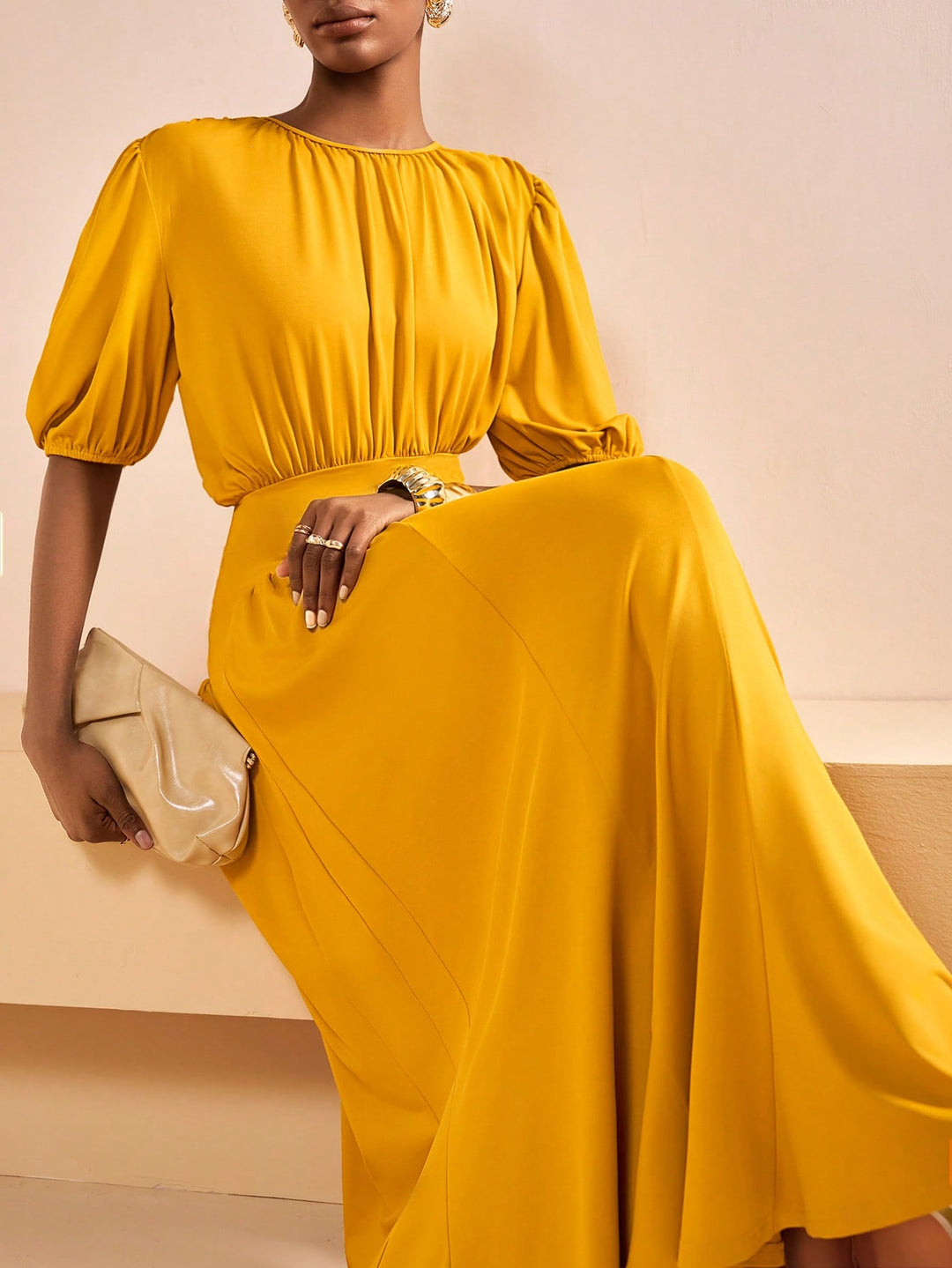 Rochie maxi SHEIN, galben