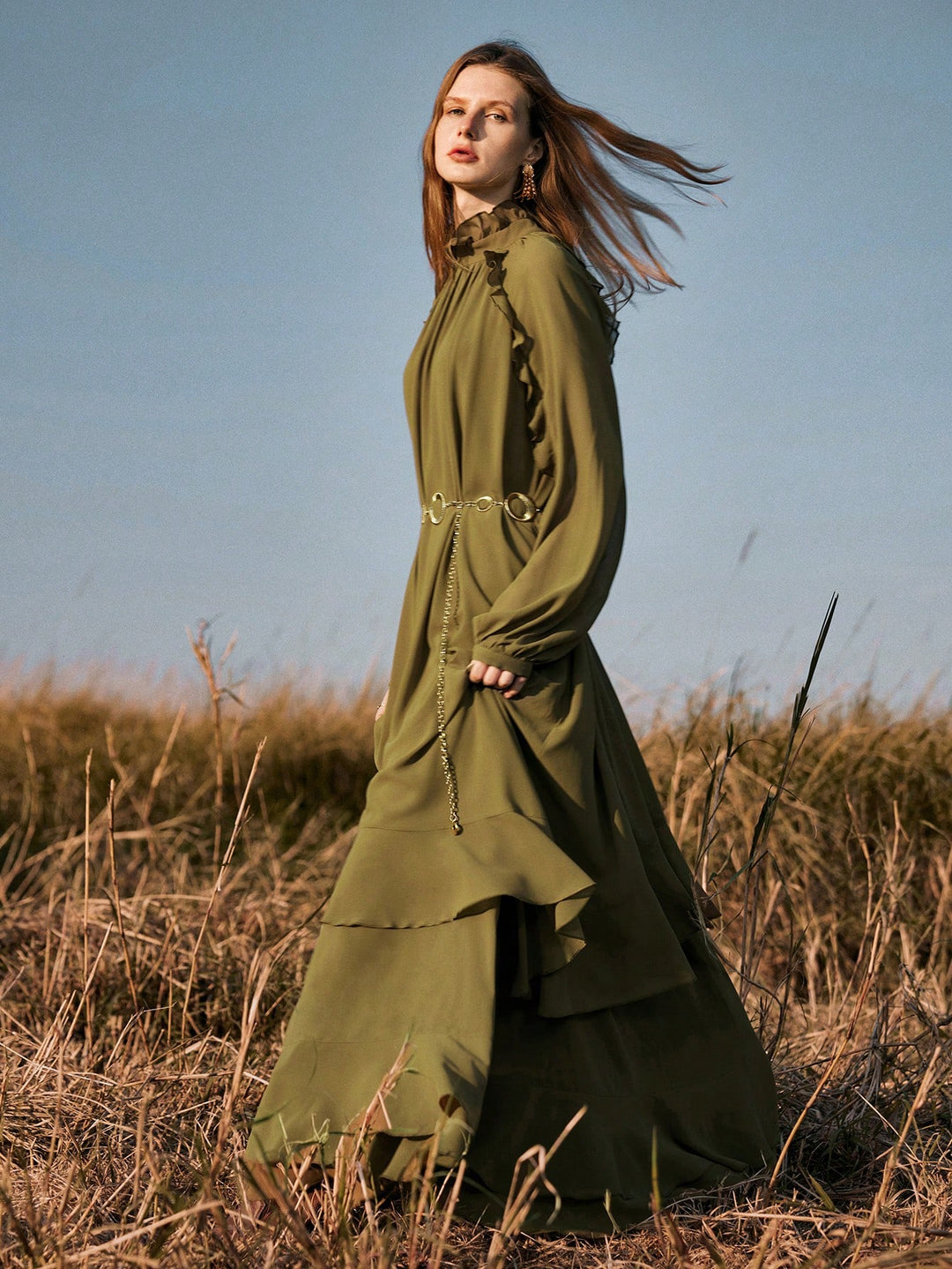 Rochie maxi SHEIN, verde