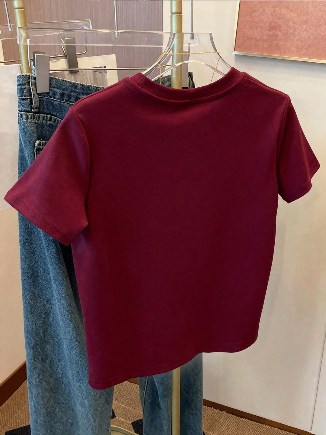 Tricou SHEIN, vișiniu
