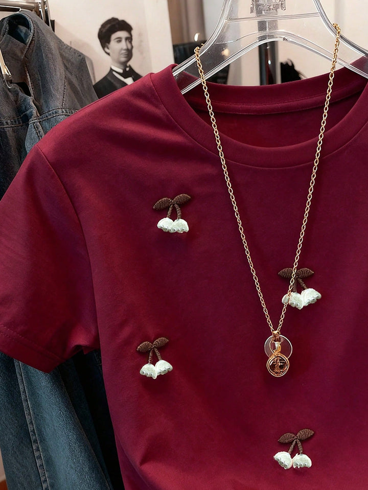 Tricou SHEIN, vișiniu