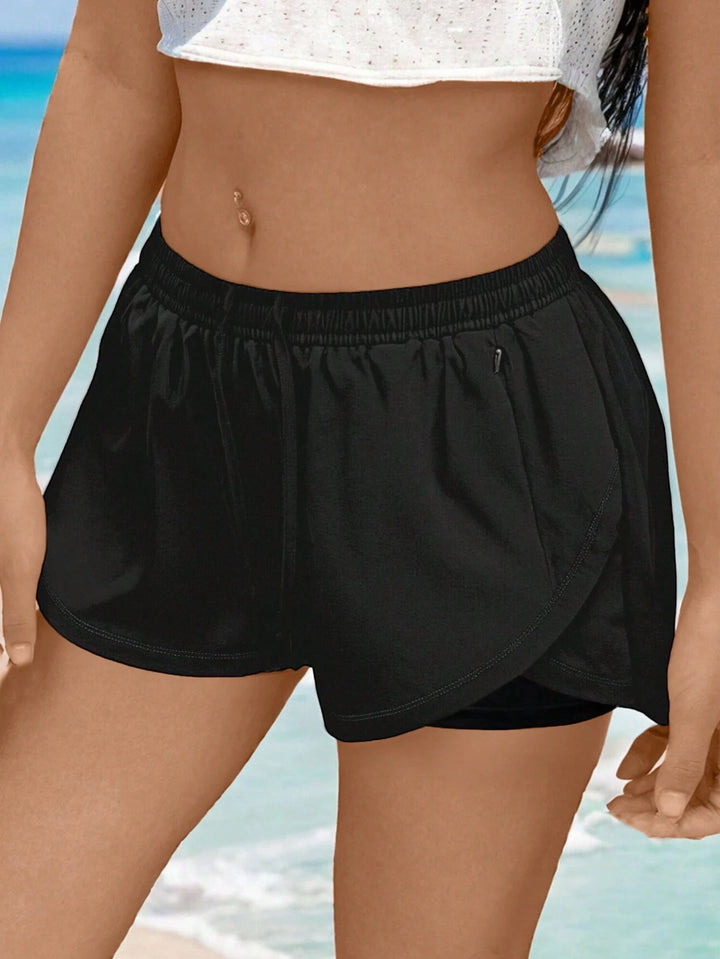 Pantaloni scurți SHEIN, negru