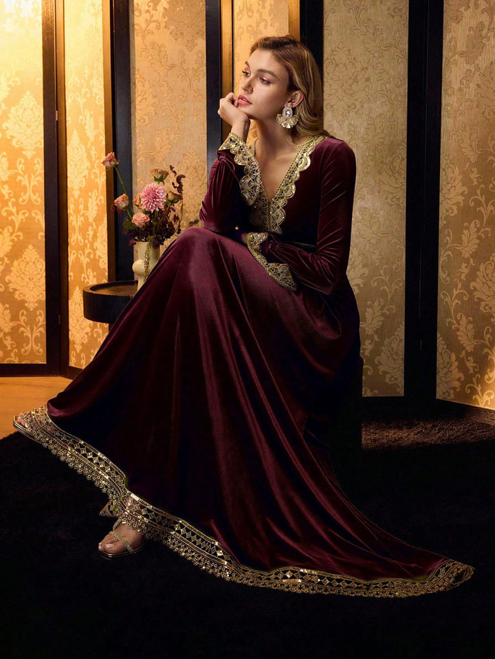 Rochie maxi SHEIN, vișiniu