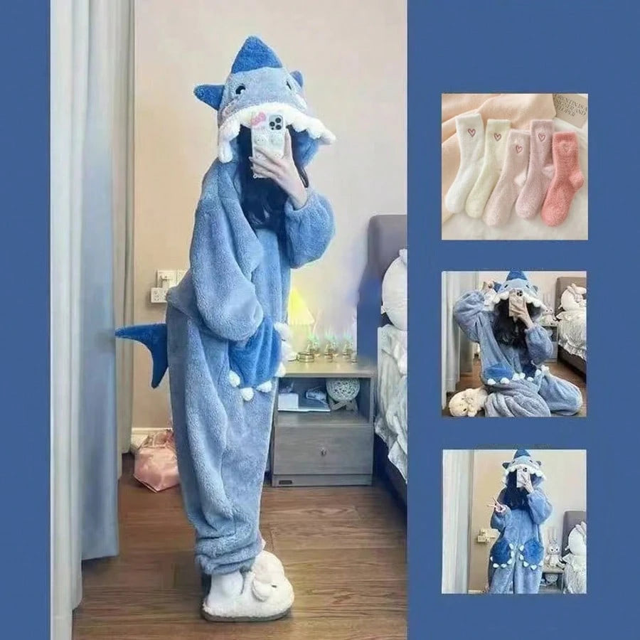 Salopetă de pijama SHEIN, albastru
