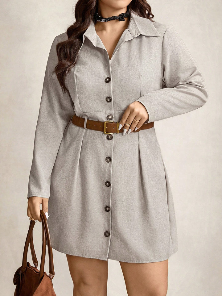 Shein Curve+ miniruha, szürke