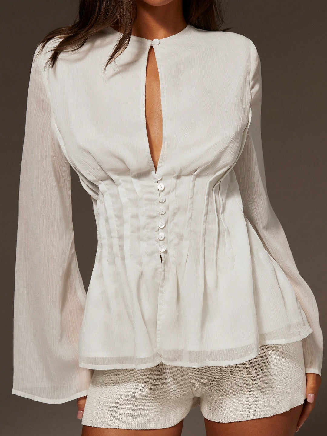 Bluza corset SHEIN, bej