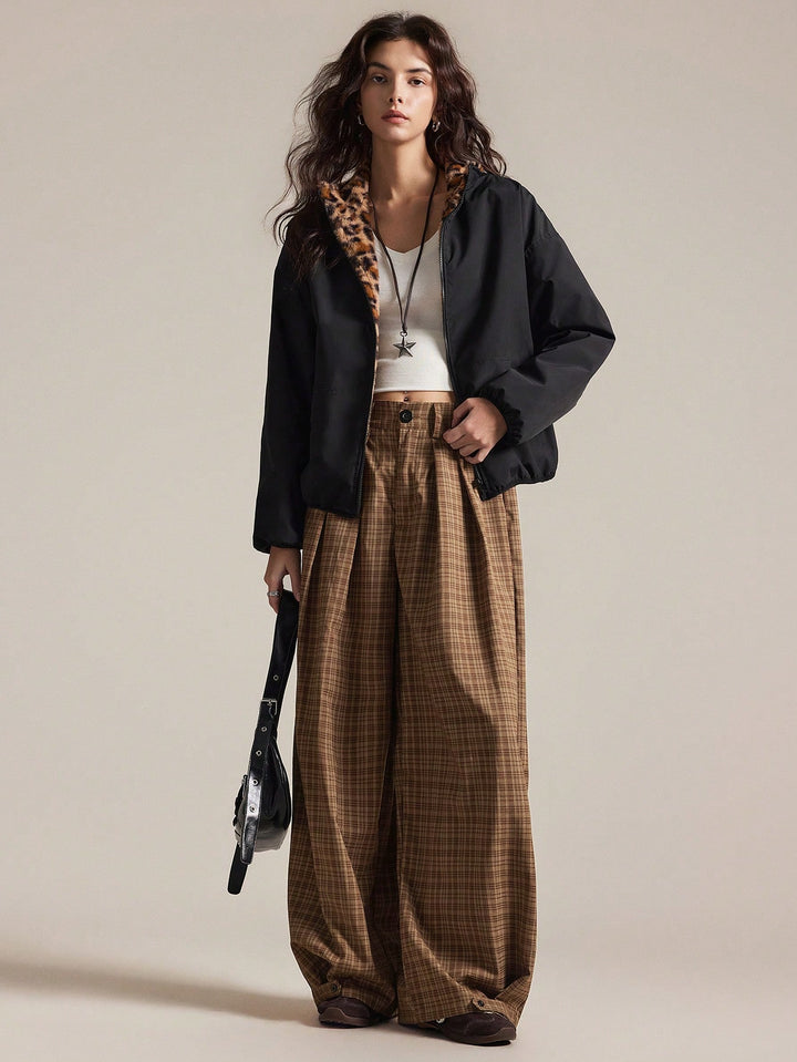 Pantaloni SHEIN, maro