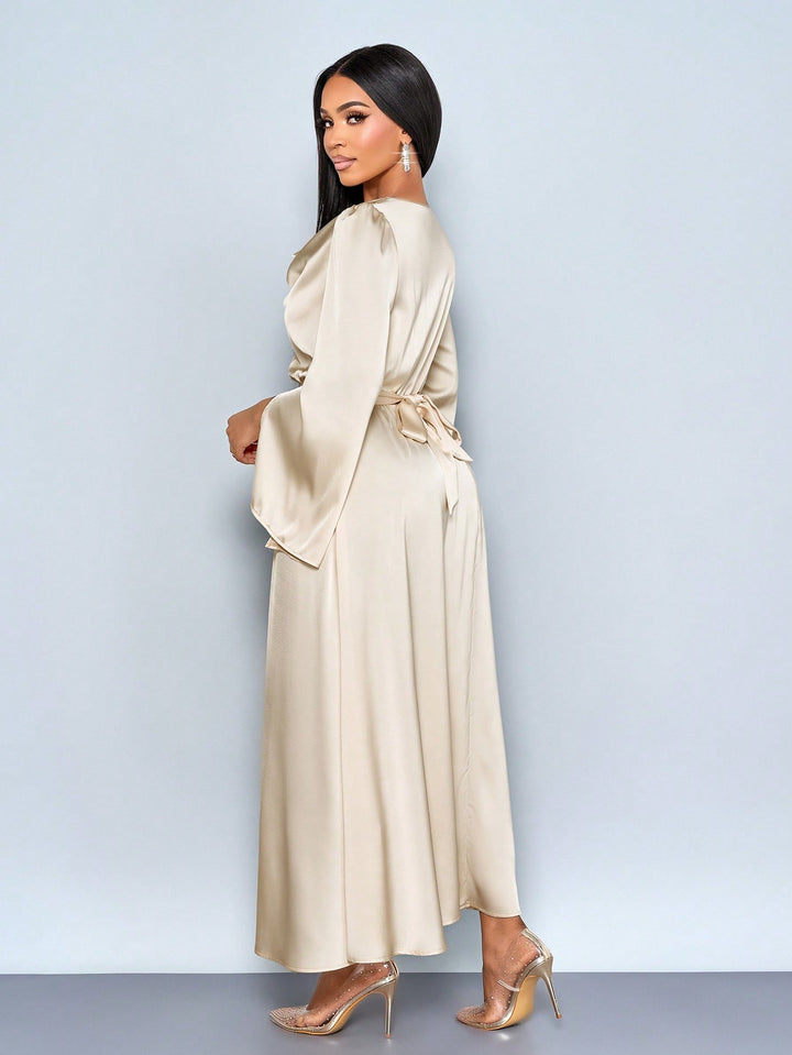 Rochie maxi SHEIN, crem