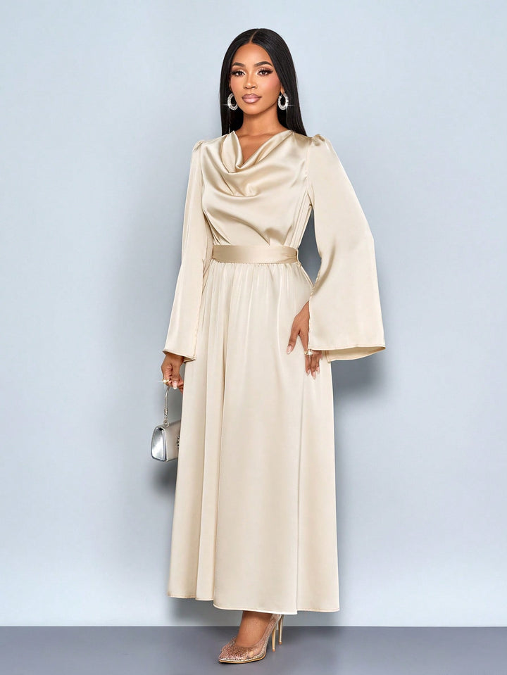 Rochie maxi SHEIN, crem