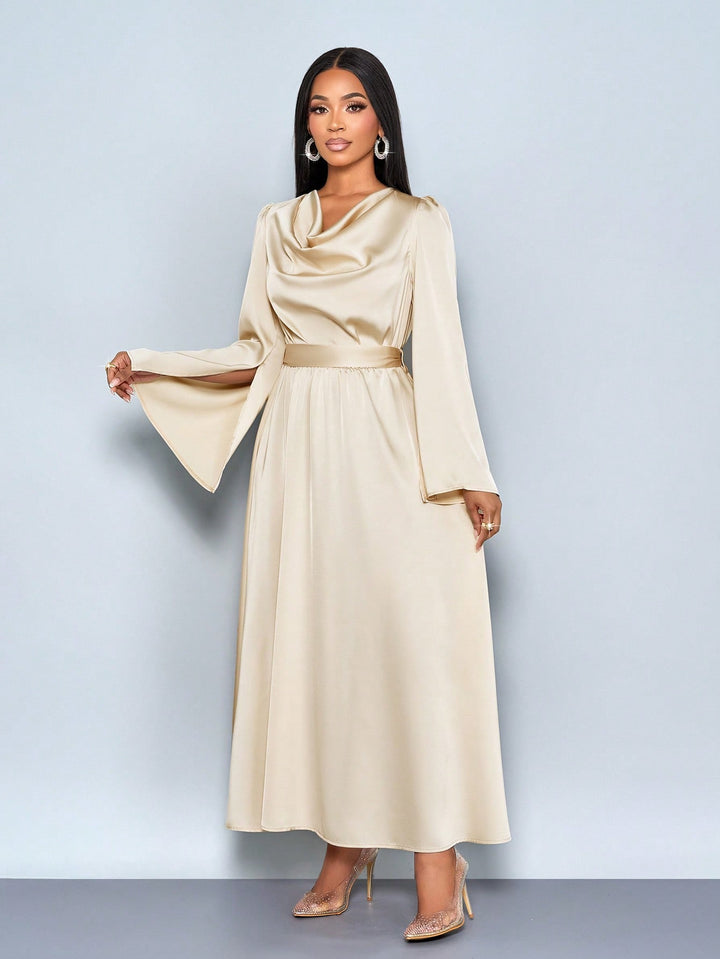 Rochie maxi SHEIN, crem