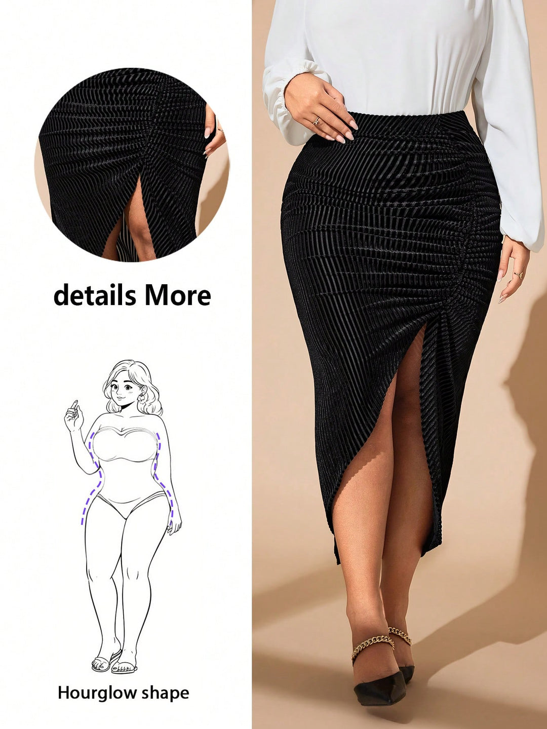SHEIN maxi szoknya, fekete