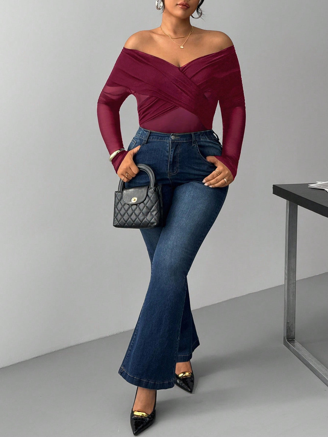 Body SHEIN, vișiniu