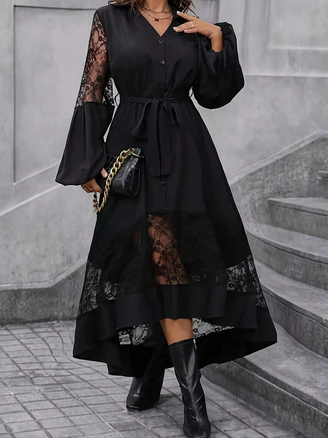 Rochie maxi SHEIN, negru