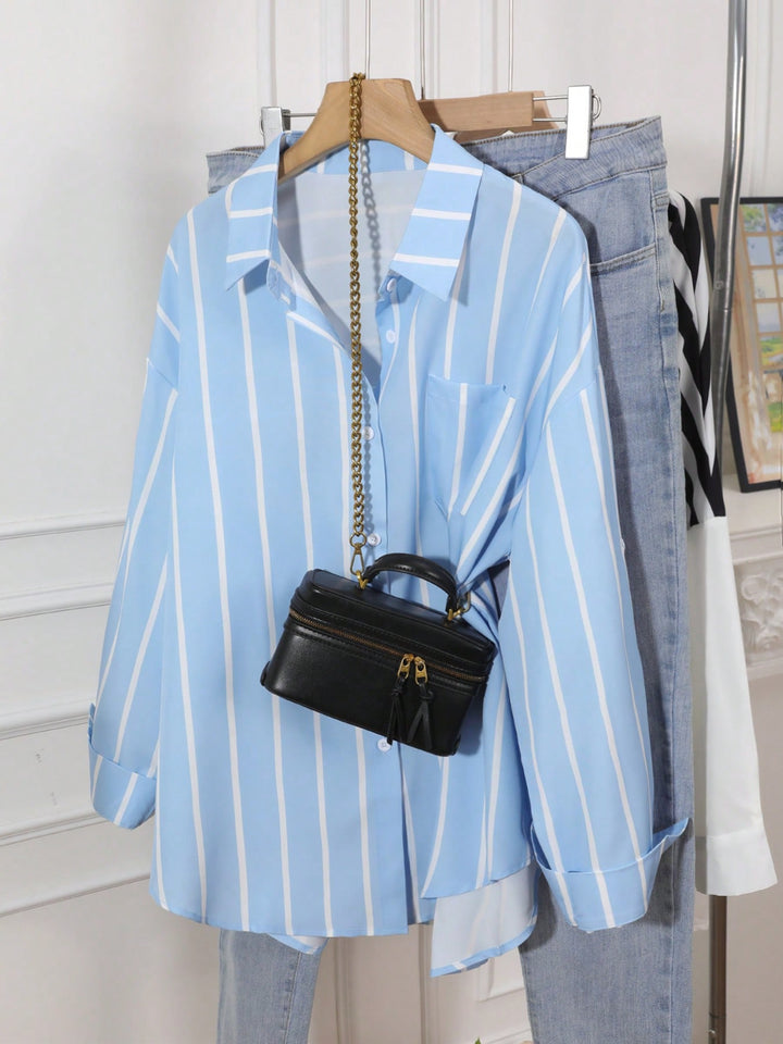 Cămașă SHEIN, albastru