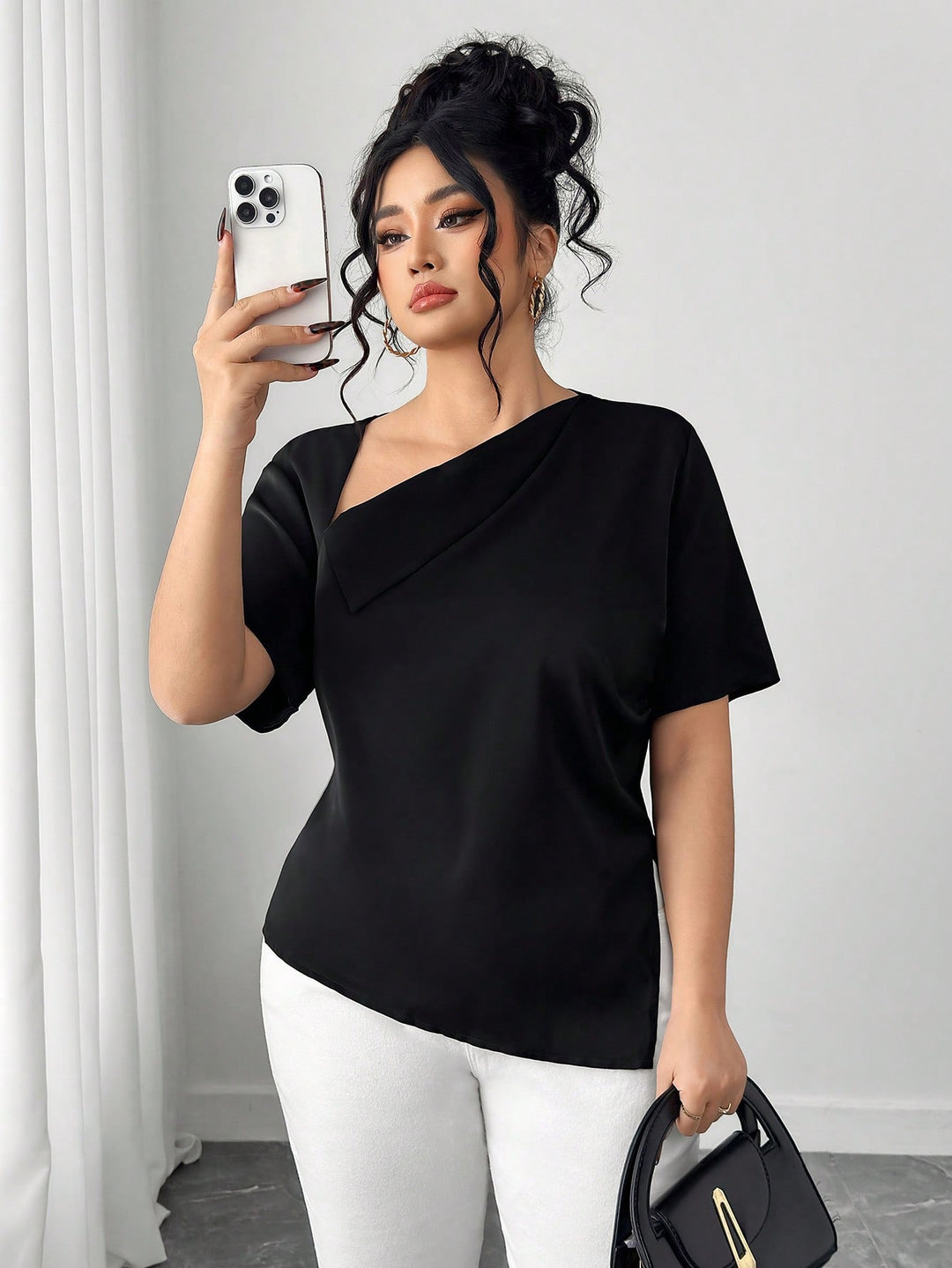 SHEIN blúz, fekete